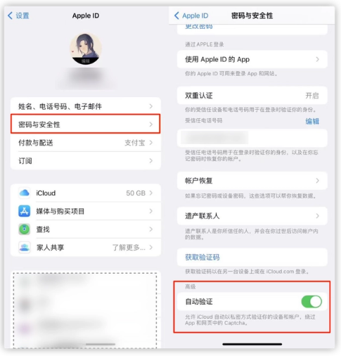 城区苹果手机维修分享iOS 16 自动验证功能开启方法 