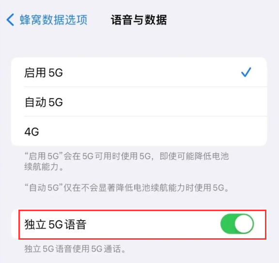 城区苹果14维修分享iPhone 14 Pro如何开启VoNR 